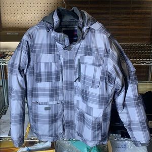 Plaid Winter Jacket - snowboard and skiing